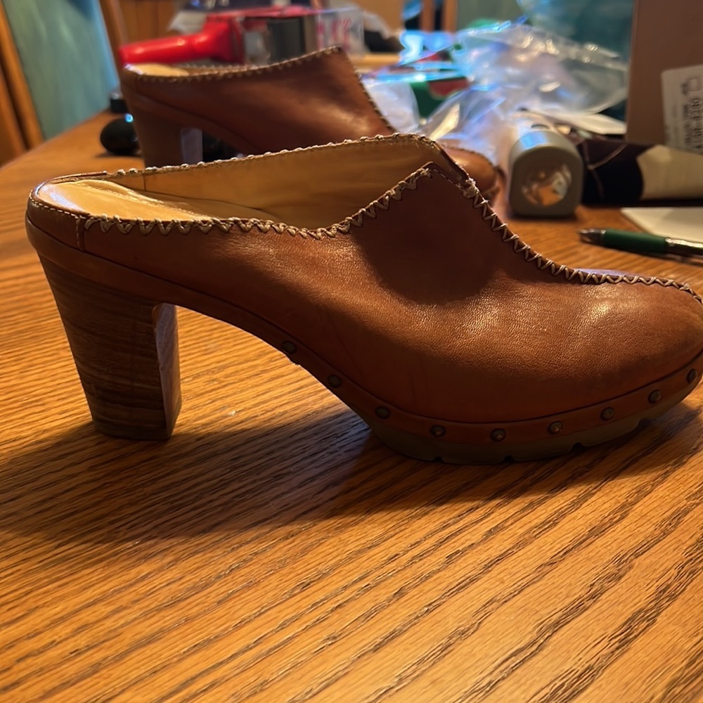 Paul Green Leather Mule Clogs size 61/2 - Picture 2 of 13